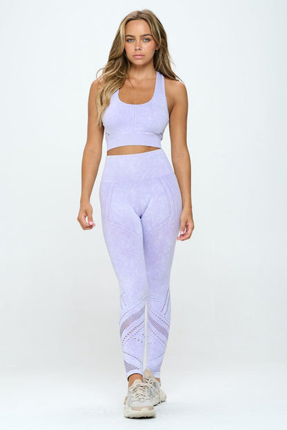 Seamless Two-Piece Yoga Mineral Washed Active Set