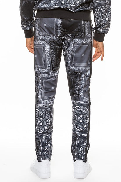 Paisley Bandana Print Track Pants