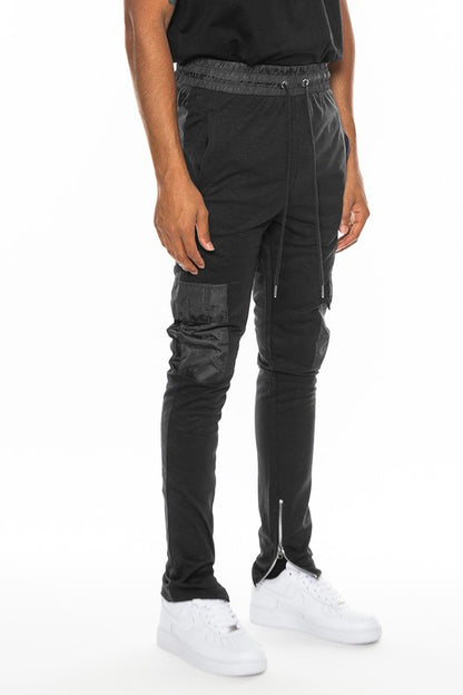 Heathered Cotton Blend Joggers