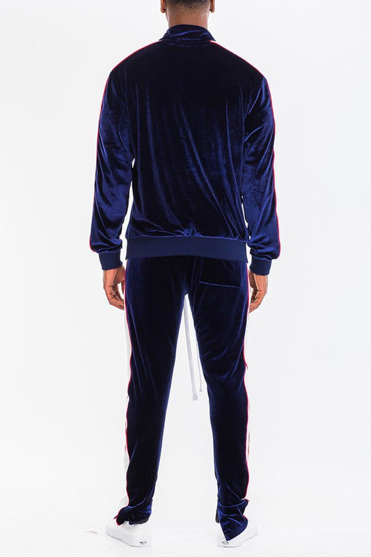 Men’s Velour Track Jacket And Track Pant Set