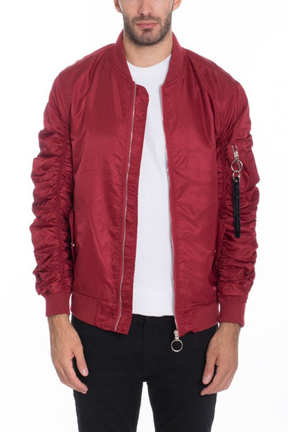 Men's Casual Ma-1 Flight Lined Bomber Jacket